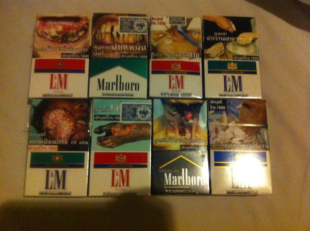 禁烟的国家 烟盒很有个性                   